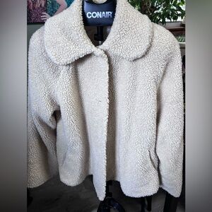 Orvis shearling style fleece coat, retro styling, very good condition